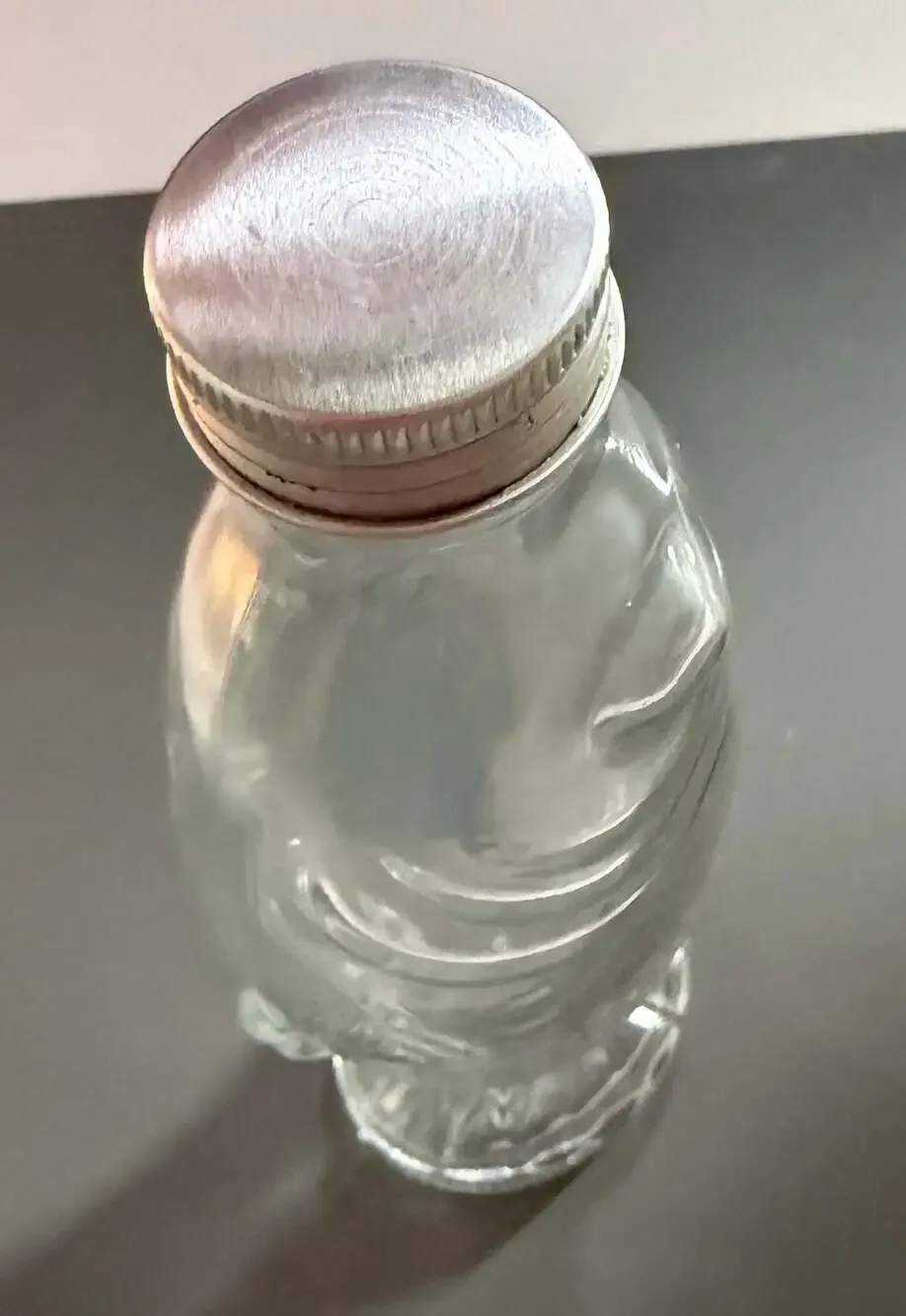 Vintage Cevin Clear Glass Fish Shaped Chianti Wine Bottle